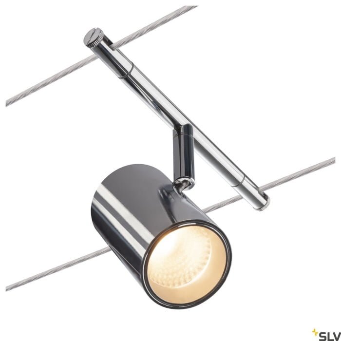 NOBLO SPOT, Seilleuchte für Niedervolt-Seilsystem 2700K chrom 3