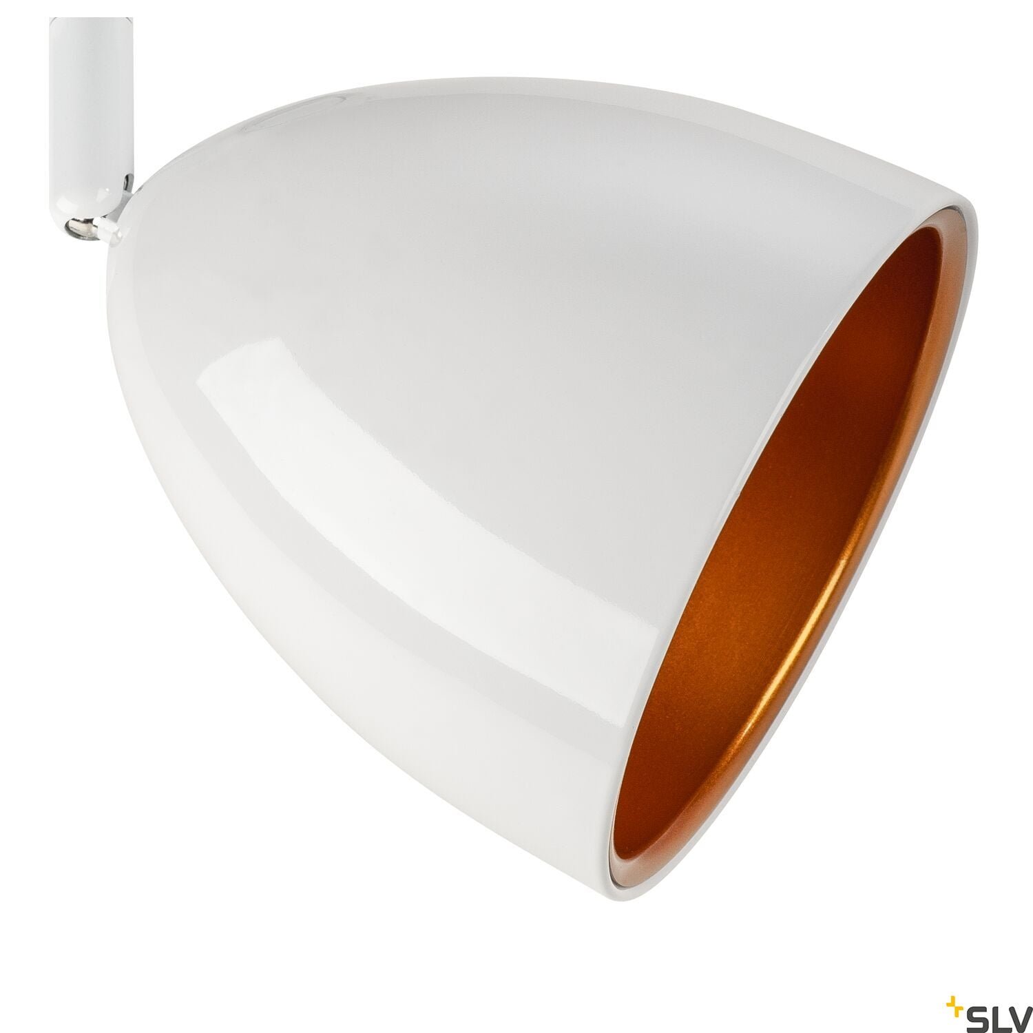 PARA CONE 14, QPAR51, 1 Phasen System Leuchte, weiß/gold, inkl. 1 Phasen-Adapter 3