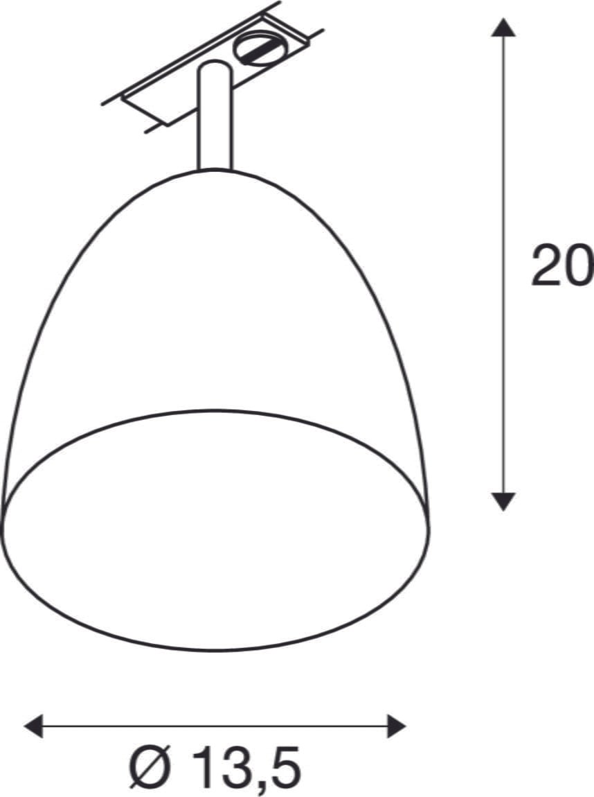 PARA CONE 14, 1 Phasen System Leuchte, kupfer/weiß, inkl. 1 Phasen-Adapter 5
