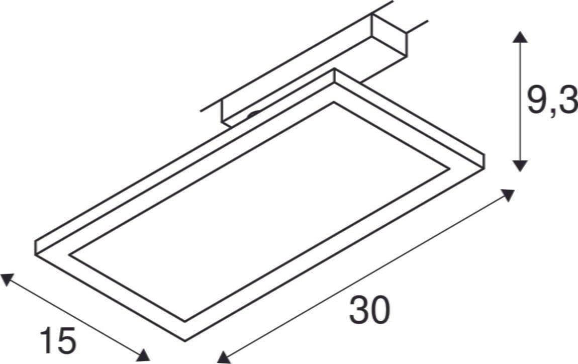 PANEL TRACK, 1 Phasen Spot weiß 18W 3000K 5
