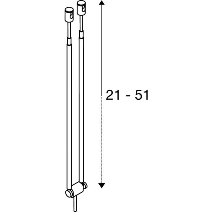 TELESKOP, Seilleuchte für TENSEO Niedervolt-Seilsystem, QR-C51, chrom, B/H/T 4,5/21-52/1 cm 4