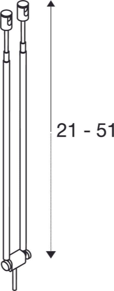TELESKOP, Seilleuchte für TENSEO Niedervolt-Seilsystem, QR-C51, chrom, B/H/T 4,5/21-52/1 cm 4