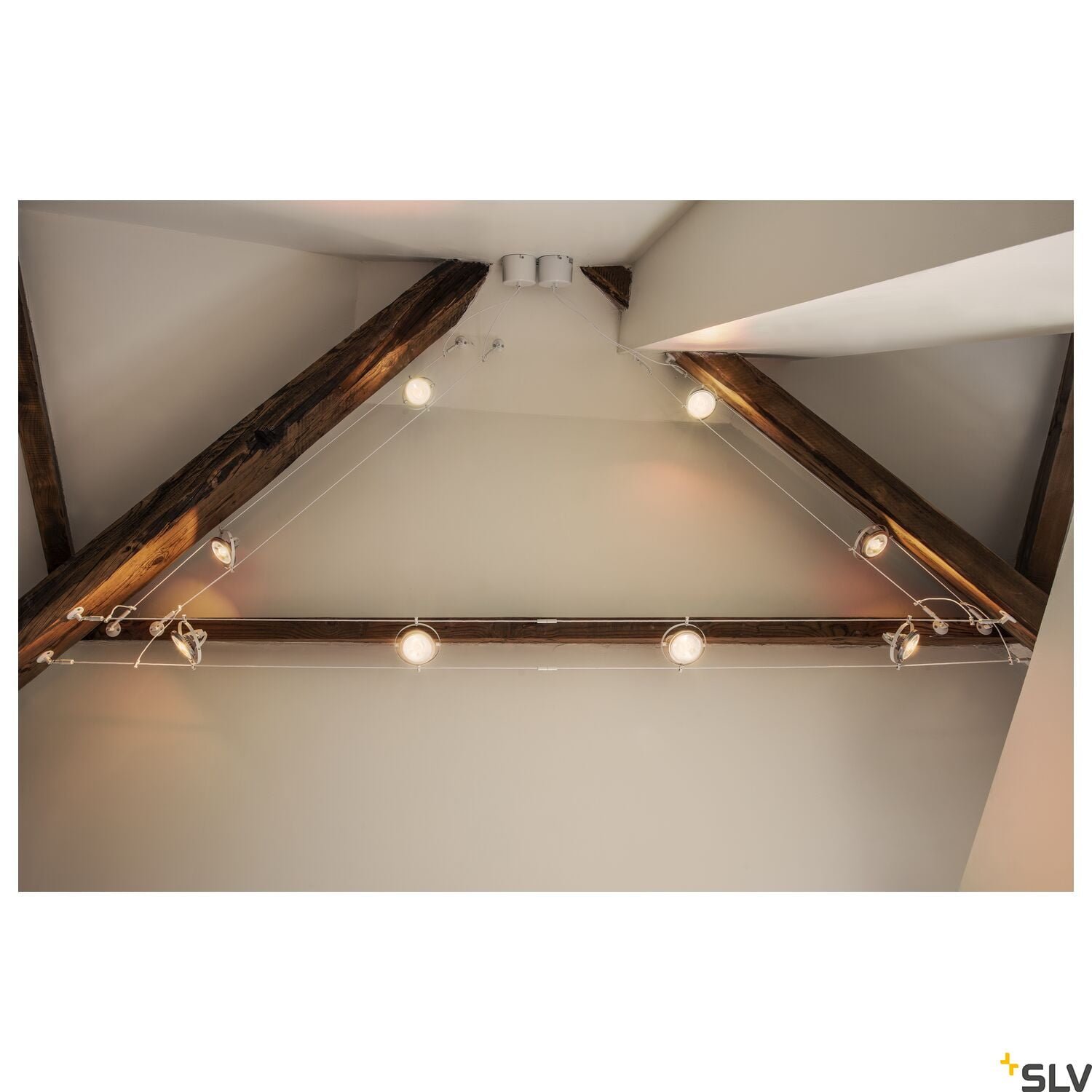 WANDHALTER, für TENSEO Niedervolt-Seilsystem, lang, weiß, 2 Stück 3