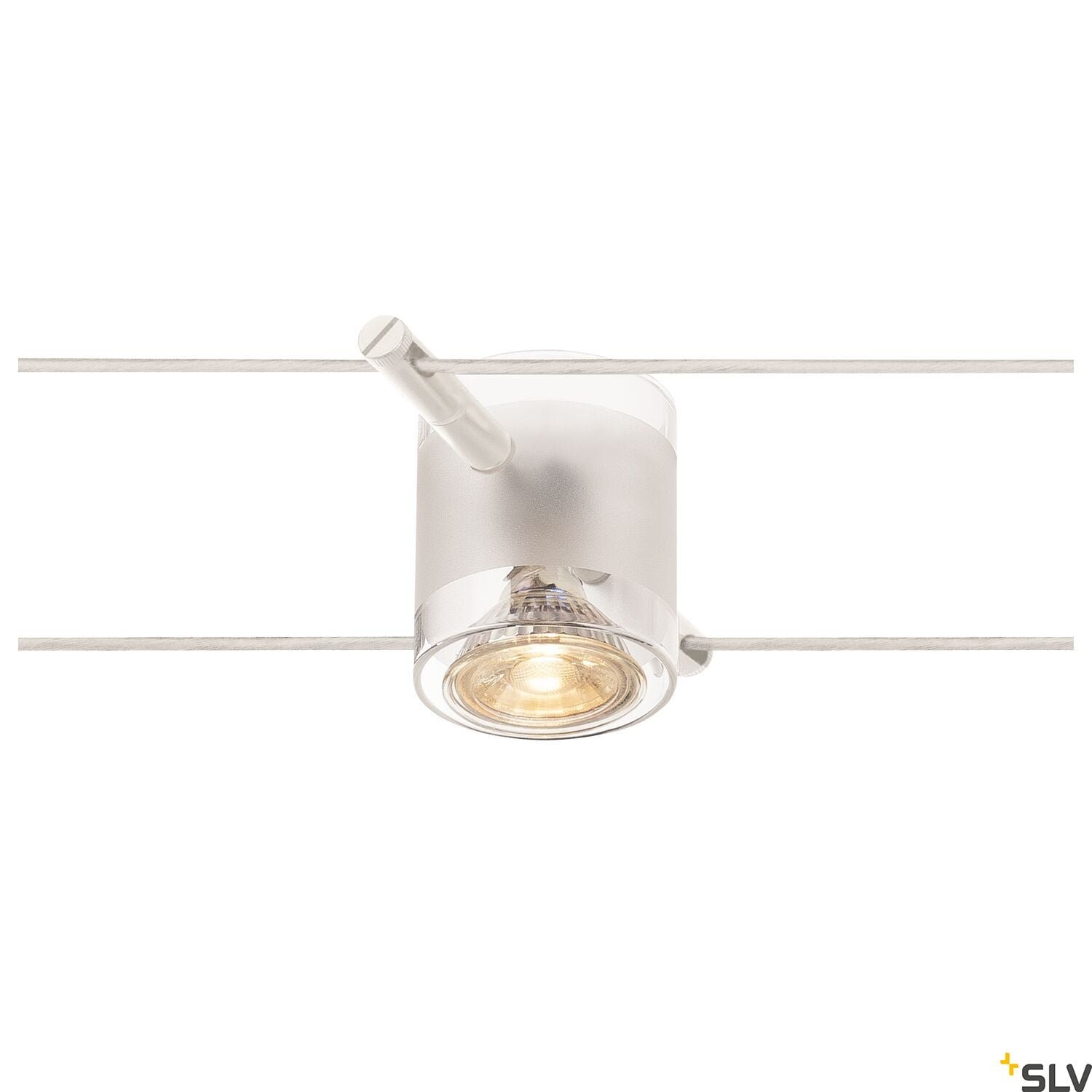 COMET, Seilleuchte für TENSEO Niedervolt-Seilsystem, QR-C51, weiß, teilsatiniertes Glas