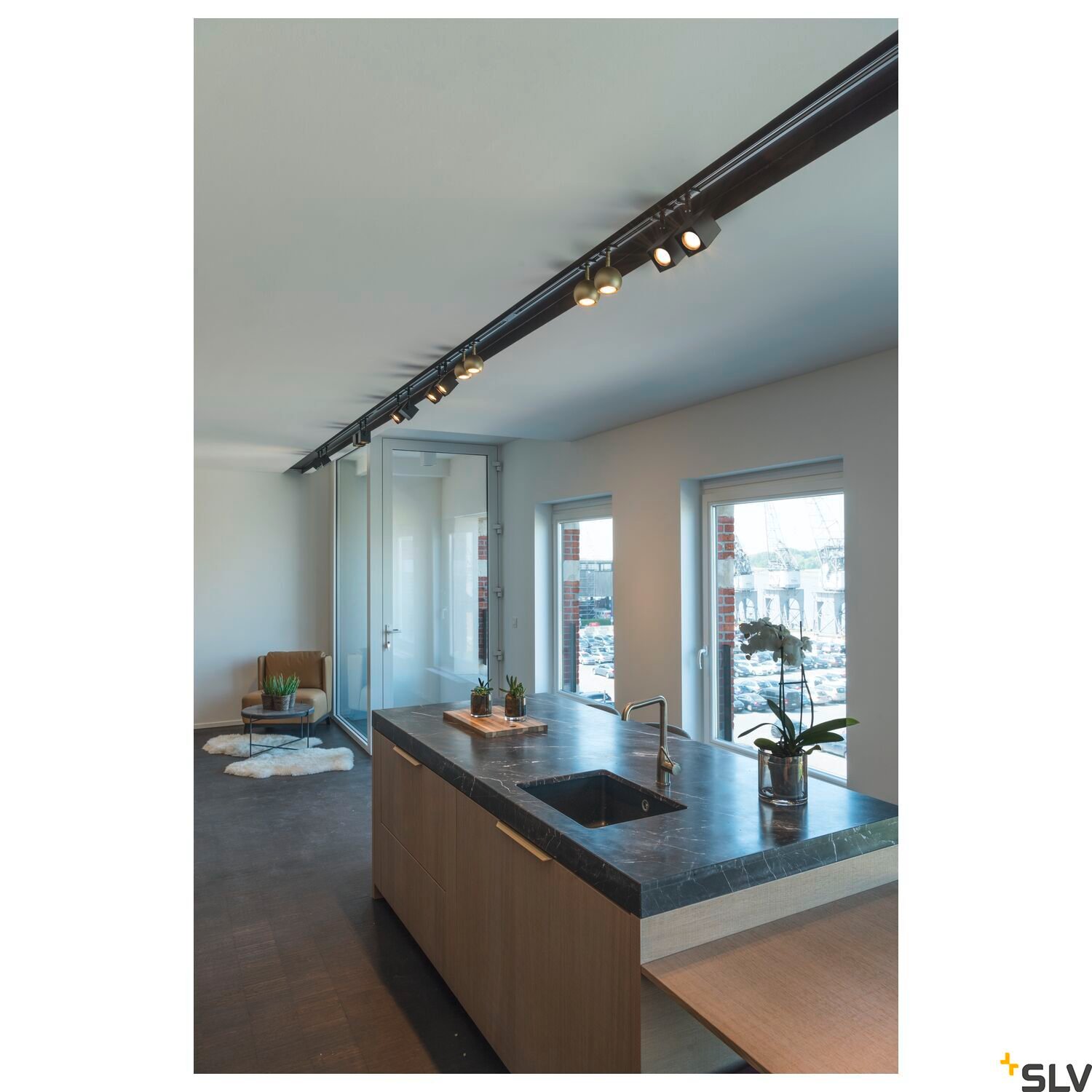 ALTRA DICE TRACK, Spot, QPAR51, eckig, schwarz, max. 50W, inkl. 1Phasen-Adapter 3