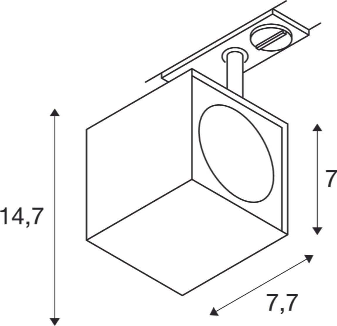 ALTRA DICE TRACK, Spot, QPAR51, eckig, schwarz, max. 50W, inkl. 1Phasen-Adapter 5