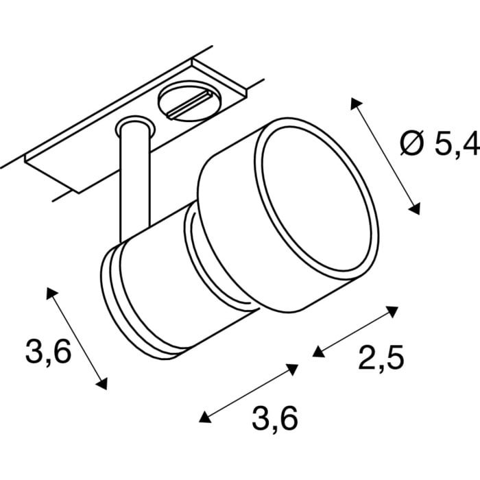 PURI TRACK, Spot, QPAR51, silbergrau, max. 50W, inkl. 1Phasen-Adapter 6