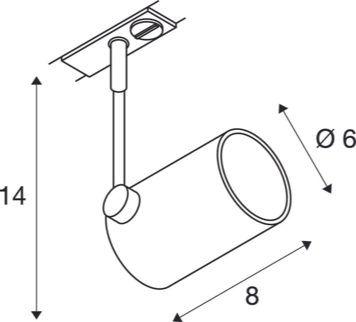 BIMA, Spot, einflammig, QPAR51, weiß matt, max. 50W, inkl. 1Phasen-Adapter 2