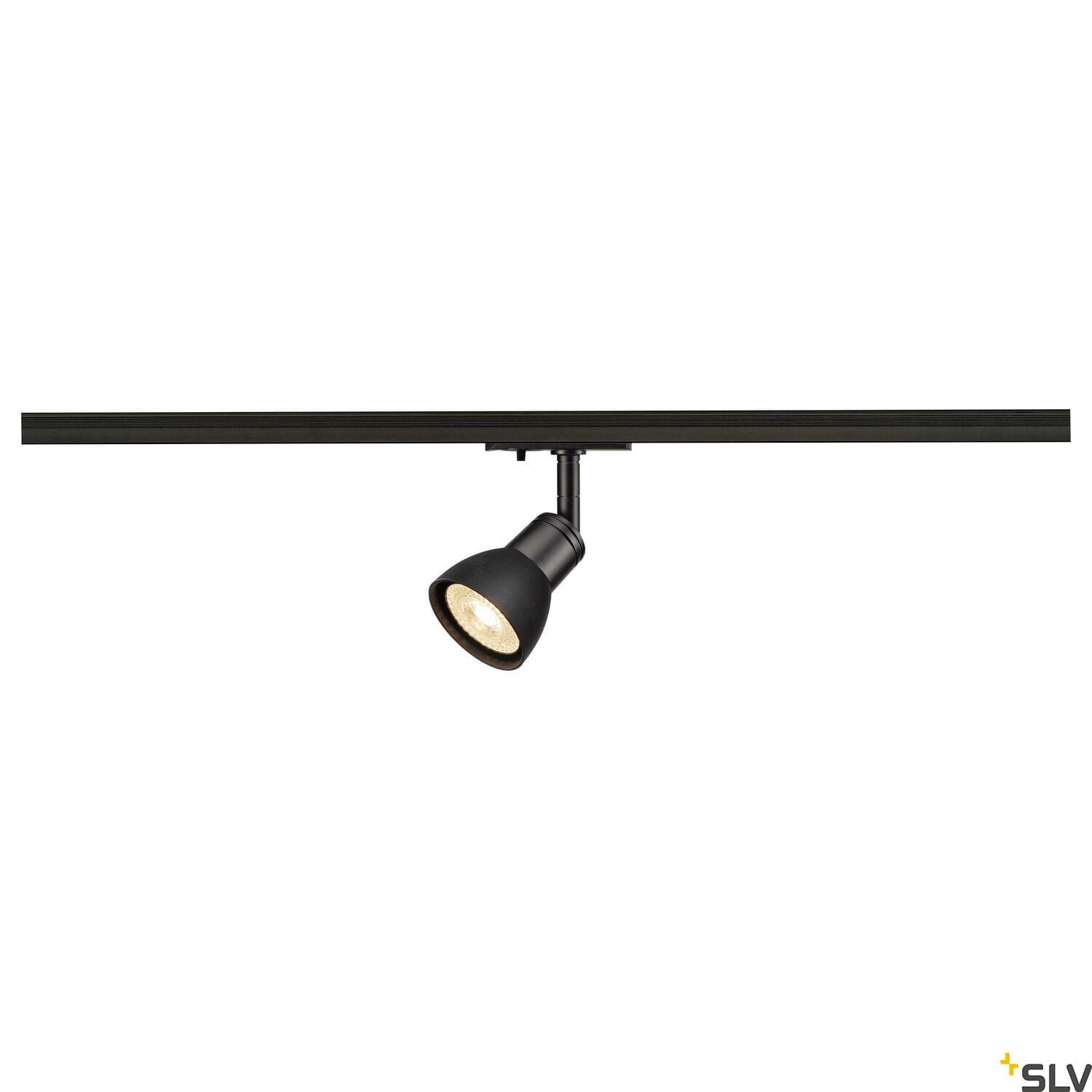 PURIA TRACK, Spot, QPAR51, schwarz matt, Kunststoff schwarz satiniert, max. 50W, inkl. 1Phasen-Adapter