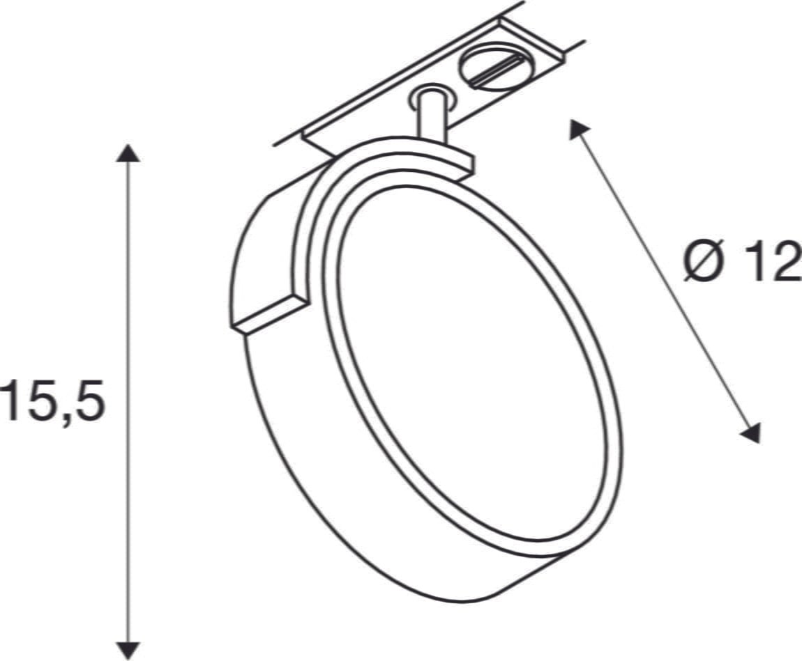 KALU TRACK, Spot, QPAR111, schwarz matt, inkl. 1Phasen-Adapter 2