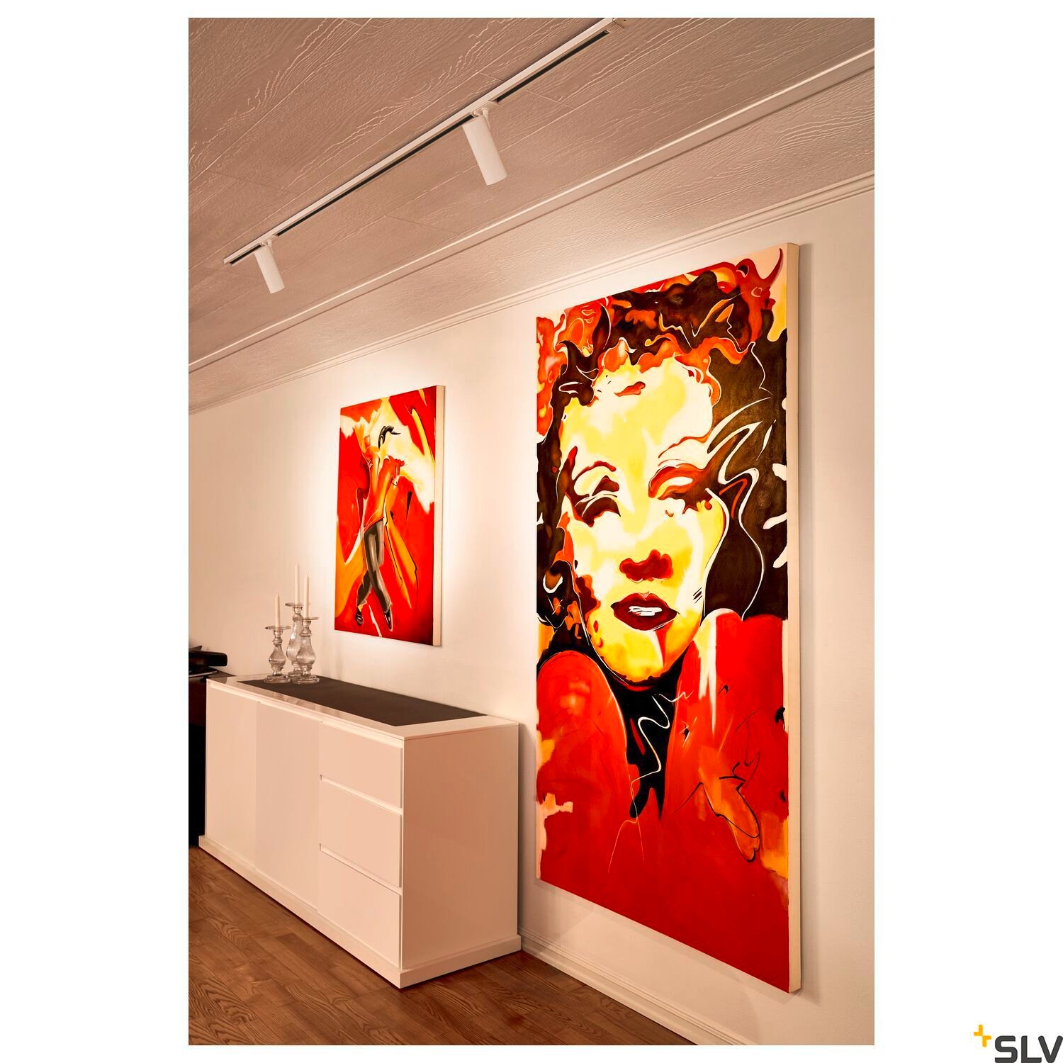 HELIA 50 TRACK, Strahler für 1Phasen Hochvolt-Stromschiene, LED, 3000K, weiß, 35°, inkl. 1 Phasen-Adapter 2