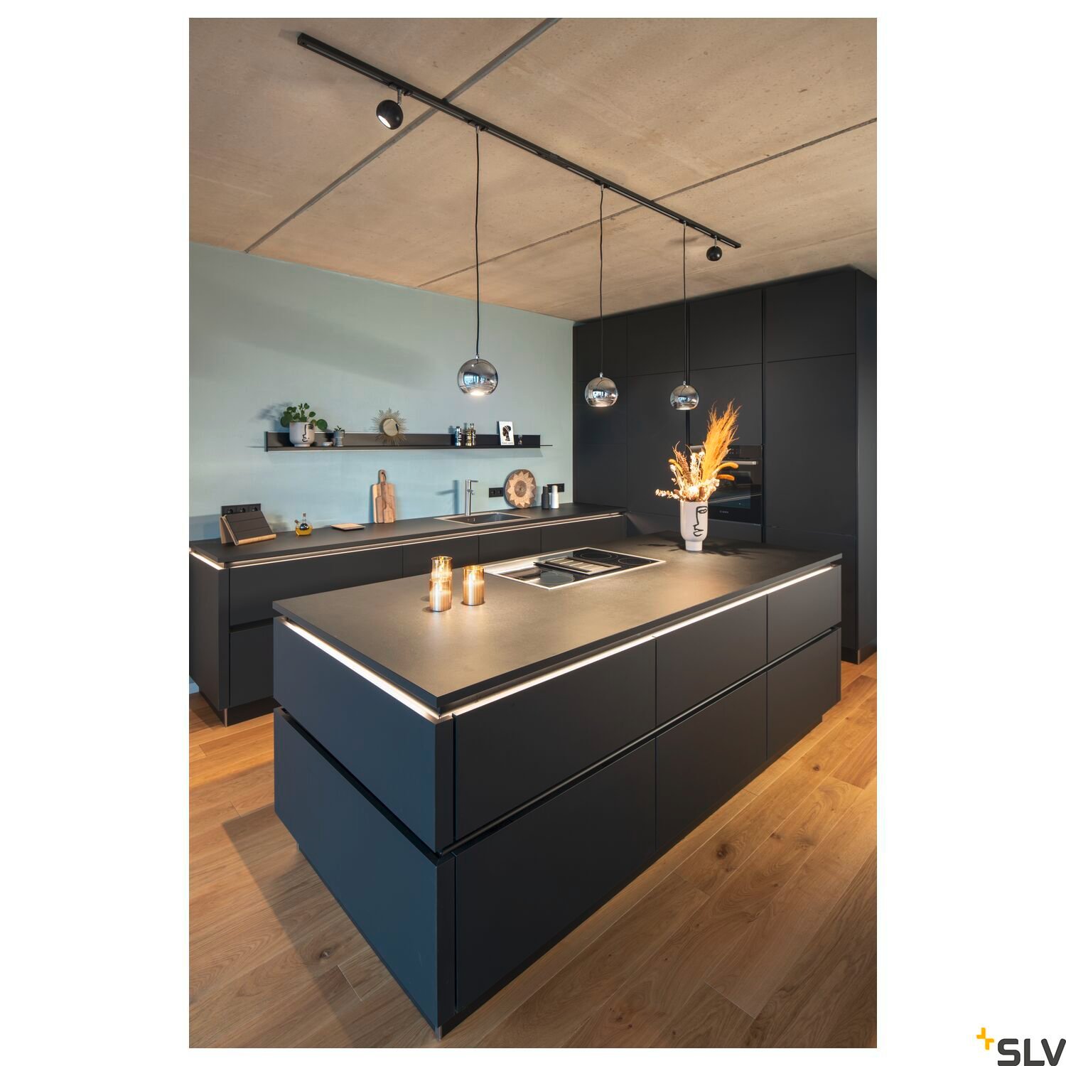 LIGHT EYE® 90, Spot, QPAR51, schwarz/chrom, max. 50W, inkl. 1Phasen-Adapter schwarz 3