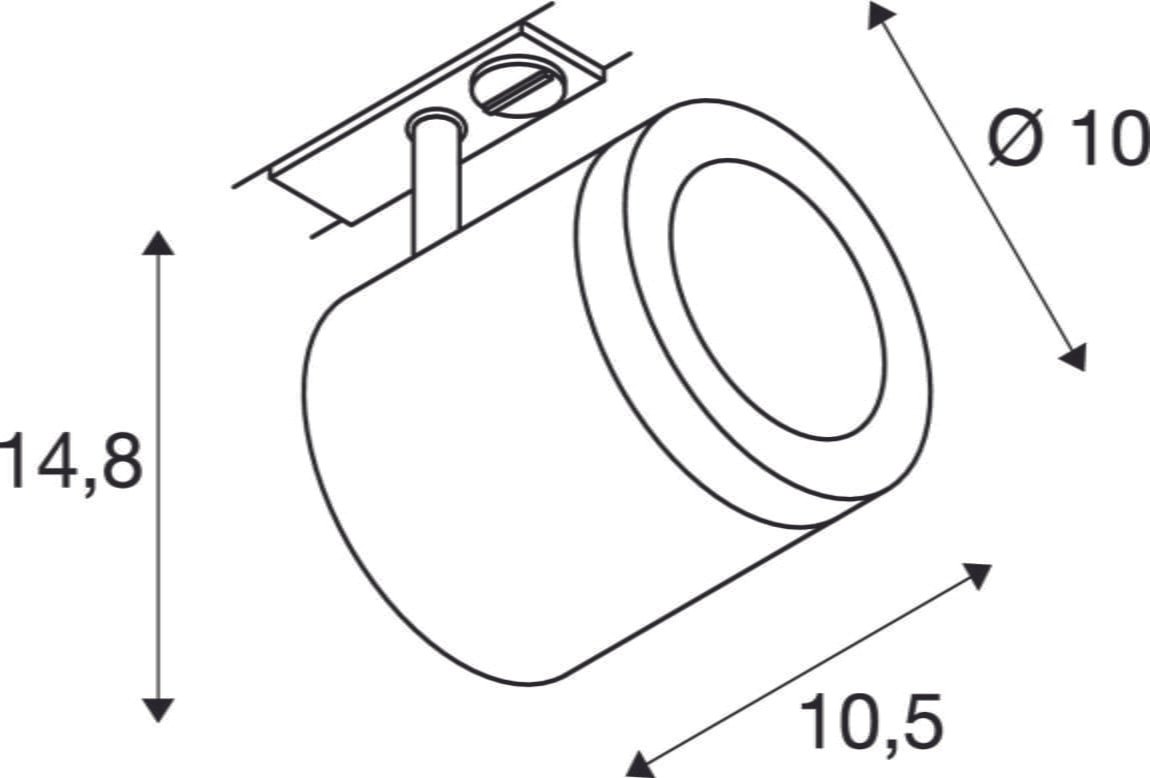 ENOLA C TRACK, Spot, LED, 3000K, rund, weiß, 35°, 11,2W, inkl. 1Phasen-Adapter 4