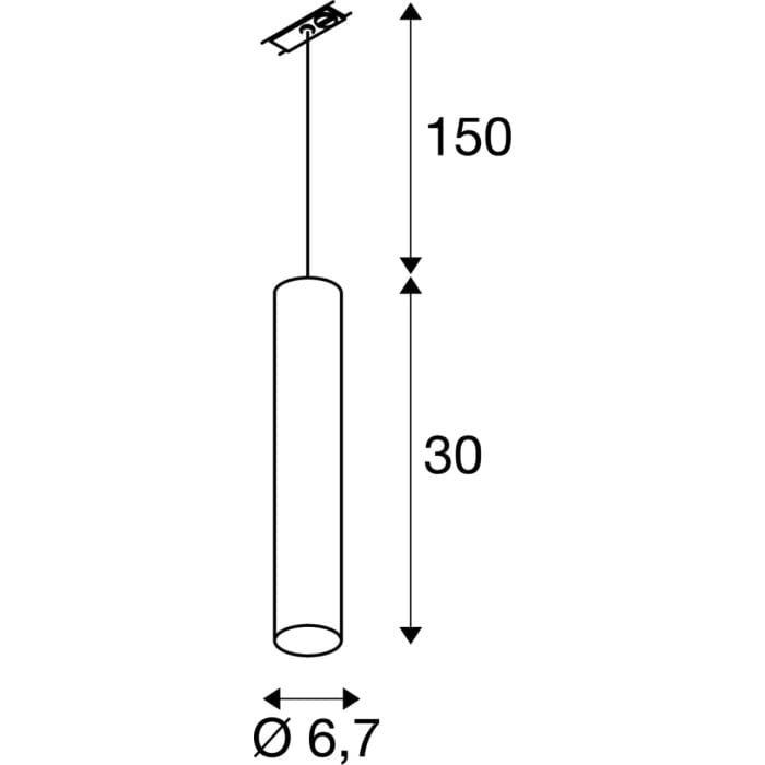 ENOLA B, Pendelleuchte, QPAR51, weiß, max. 50W, inkl. 1Phasen-Adapter weiß 2