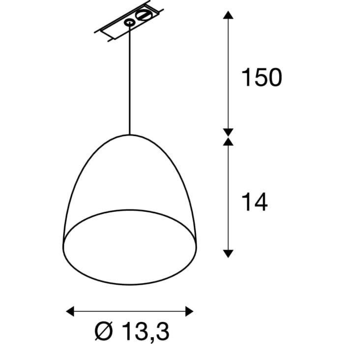 PARA CONE 14, Pendelleuchte, LED GU10 51 mm, rund, schwarz/gold, Ø/H 13,3/14, inkl. 1Phasen-Adapter schwarz 5