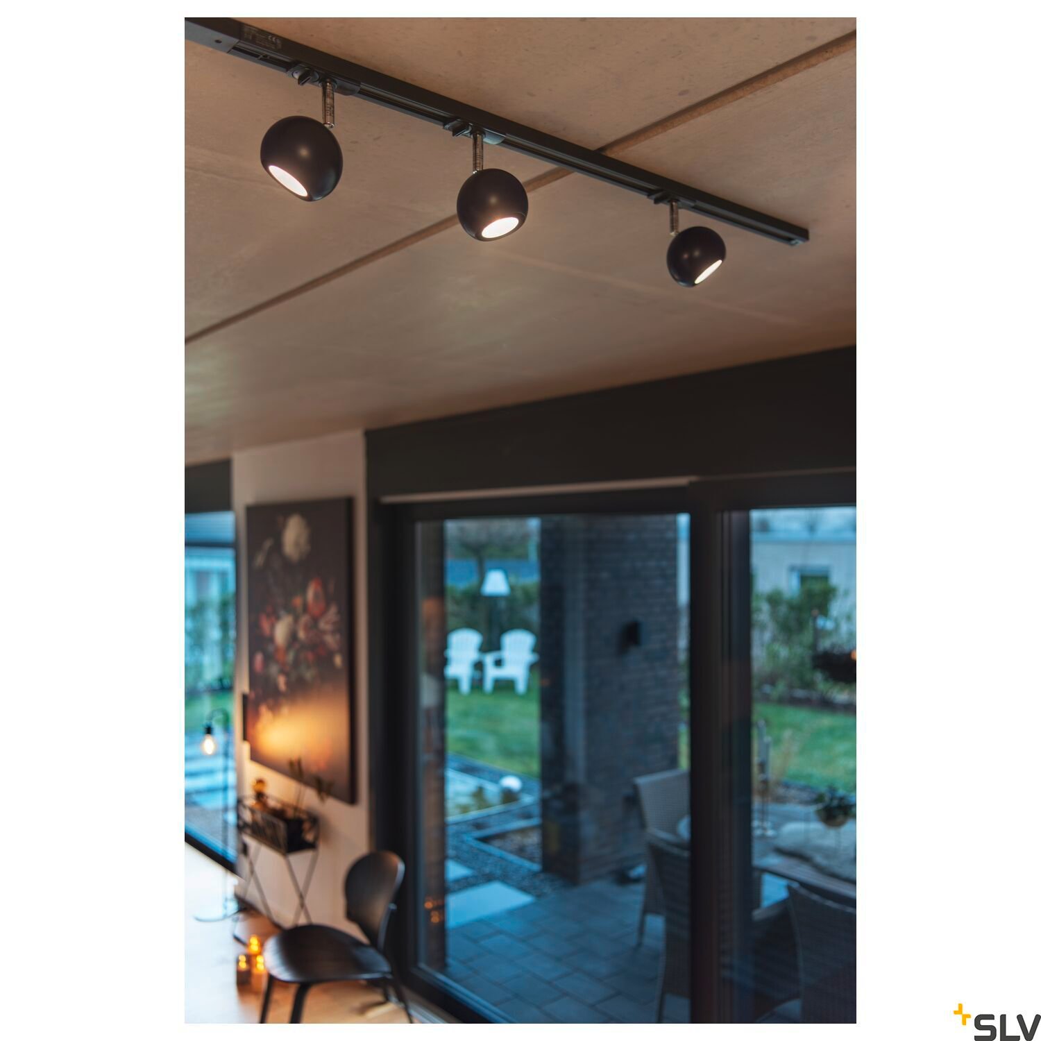 LIGHT EYE® 90, Spot, QPAR51, schwarz/chrom, max. 50W, inkl. 1Phasen-Adapter schwarz 2