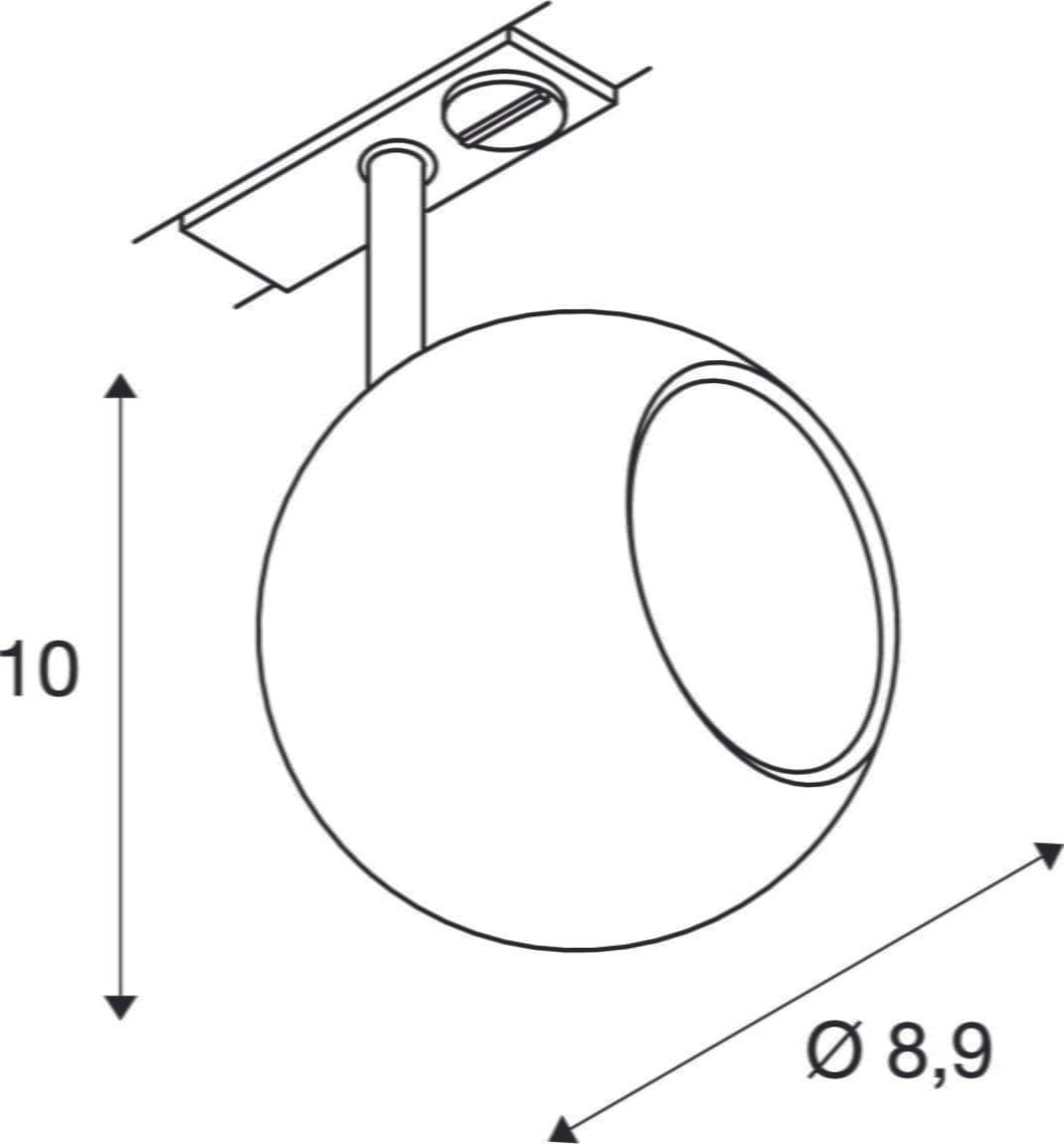 LIGHT EYE® 90, Spot, QPAR51, schwarz/chrom, max. 50W, inkl. 1Phasen-Adapter schwarz 4