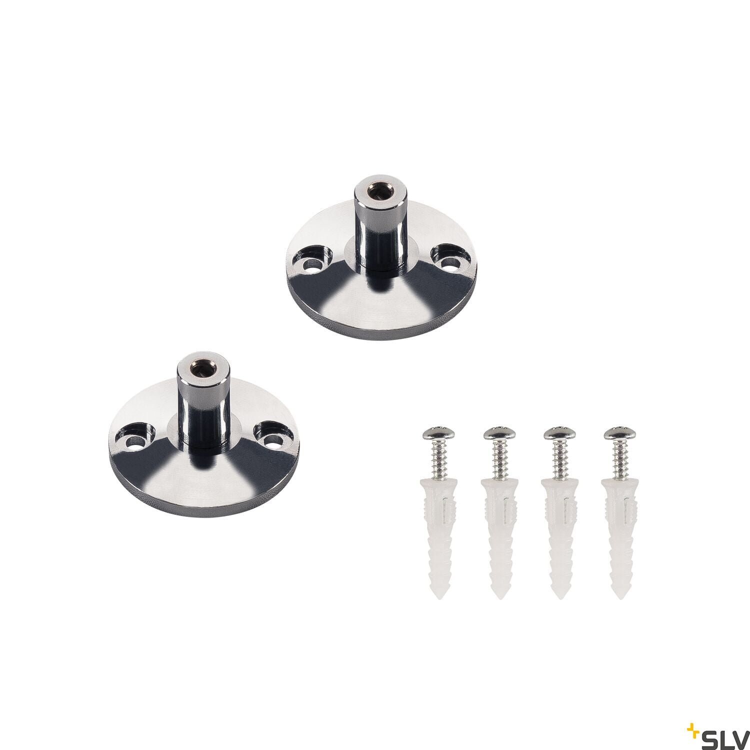 WANDHALTER, für Niedervolt-Seilsystem, chrom, 2 Stück, 3cm