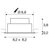 NEW TRIA 68, LED Deckeneinbauleuchte, 3000 K, 38° 8 NEW TRIA 68, LED Deckeneinbauleuchte, 3000 K, 38° 8
